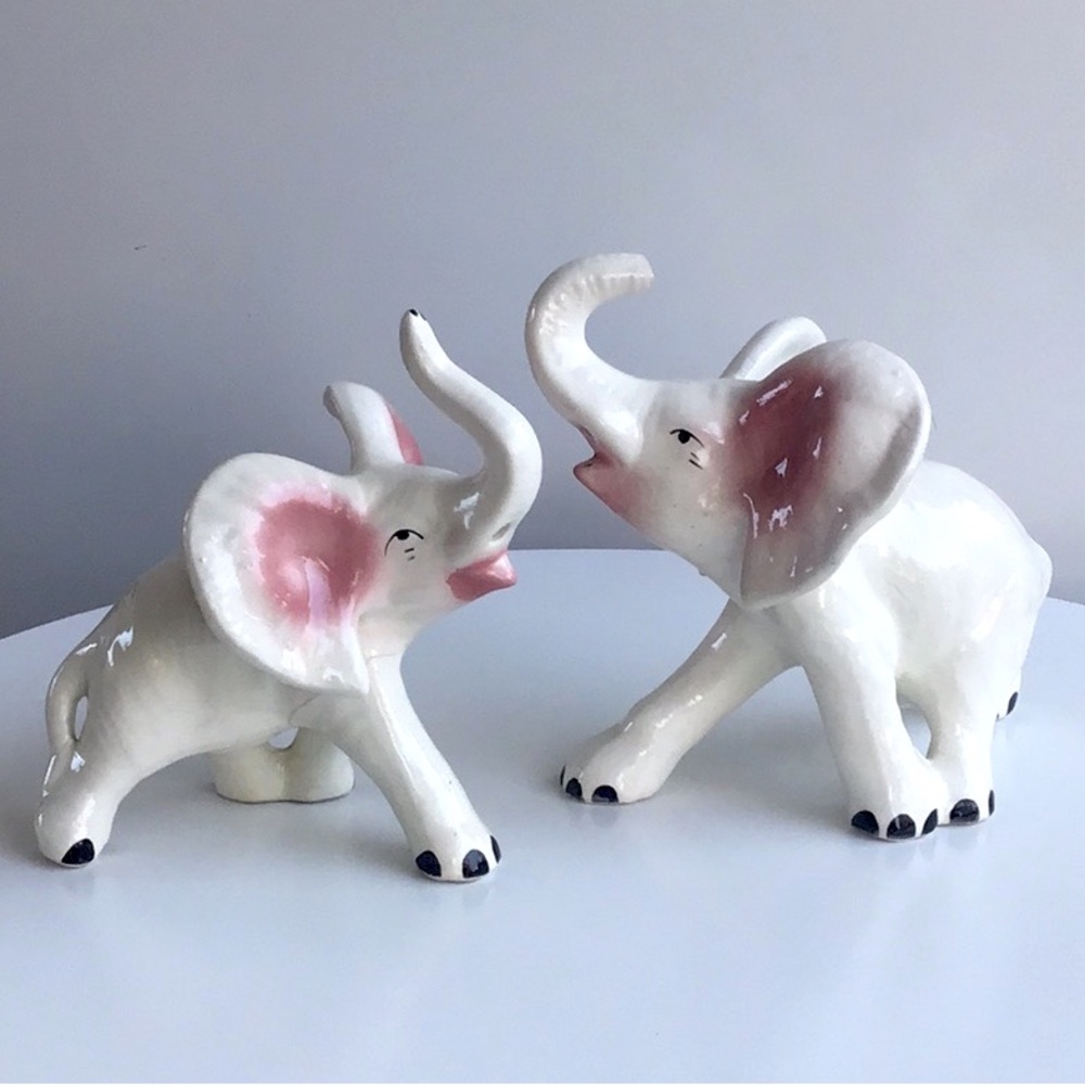 Vintage elephant porcelain figurines
